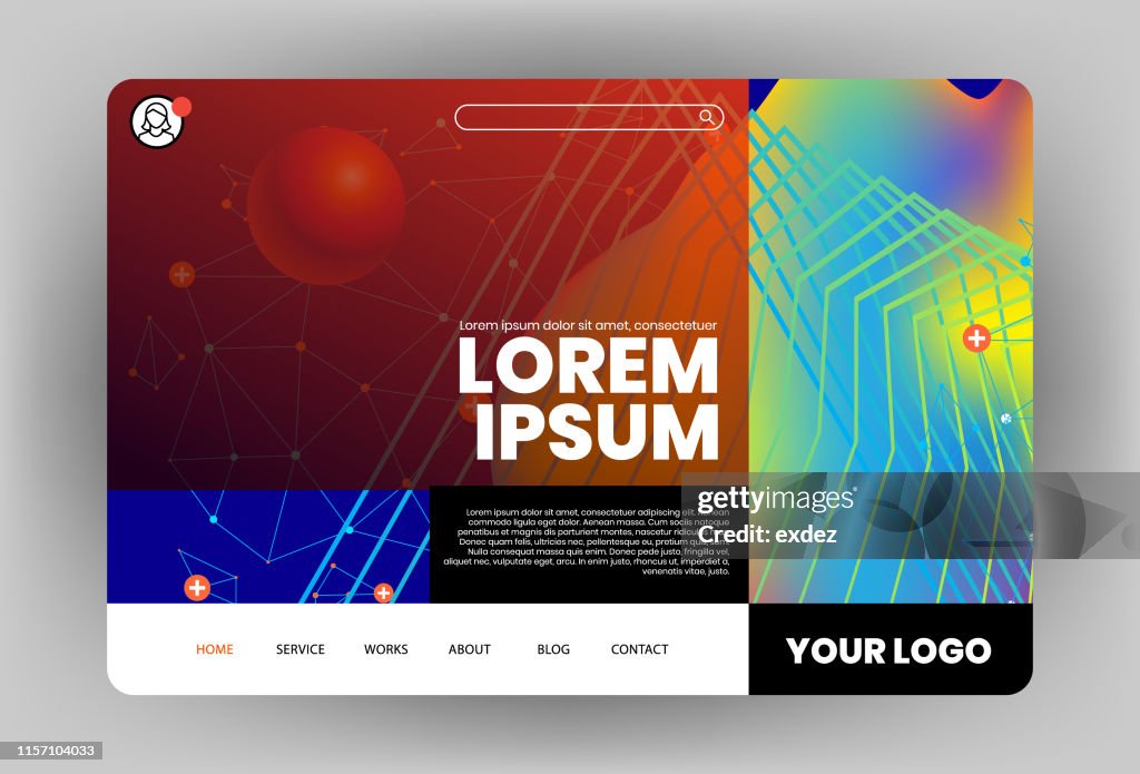 Modern Website Template Design High-Res Vector Graphic - Getty Images