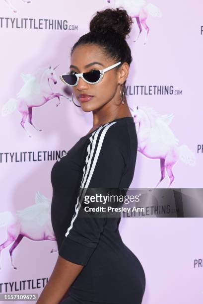 Alicia Janina Gordillo attends Pretty Little Thing's BET awards pre party at Pretty Little Thing Showroom on June 19, 2019 in West Hollywood,...