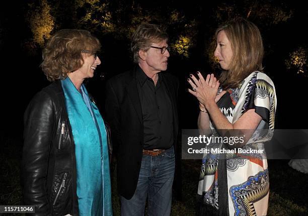 Honoree Director Michelle Satter, Sundance Institute President and Founder Robert Redford and Sundance Institute Executive Director Keri Putnam...