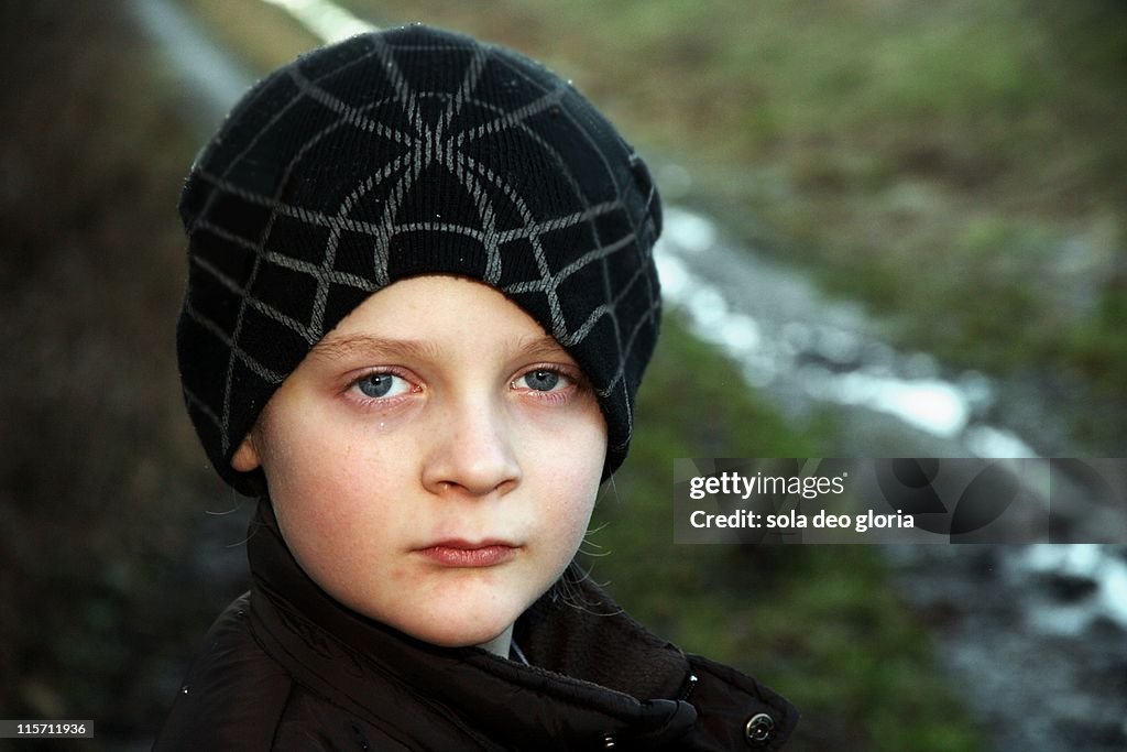 Portrait of  boy with cap