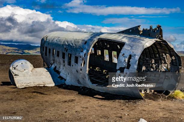 sólheimasandur plane - airplane crash photos 個照片及圖片檔