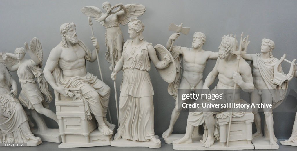 Reconstruction of the East pediment of Parthenon, Acropolis of Athens.