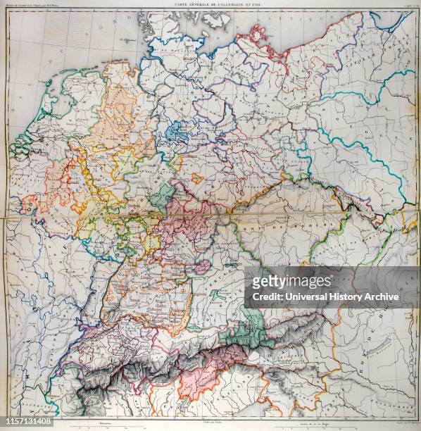General map of Germany in 1789. Atlas de l'Histoire du Consulat et de l'Empire. History of the Consulate and the Empire of France under Napoleon by...