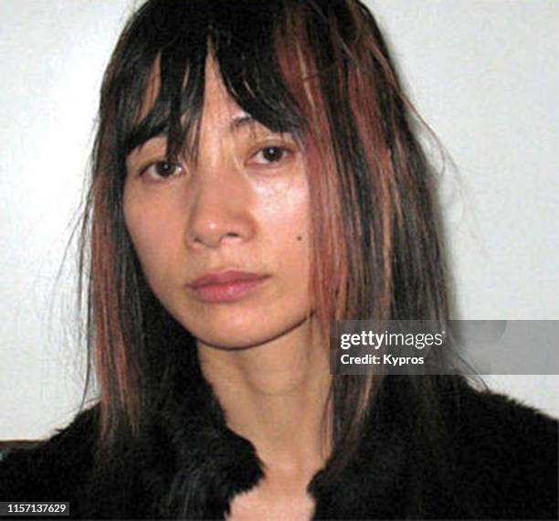 In this handout, Chinese-American actress Bai Ling in a mugshot following her arrest her arrest by Los Angeles World Airports police, US, 14th...