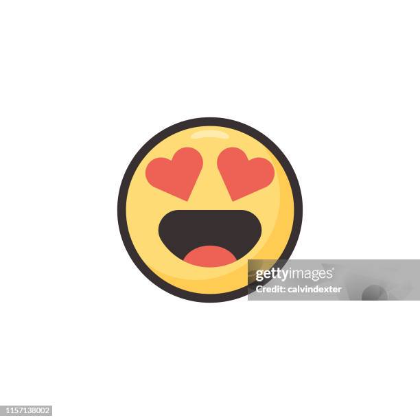 emoticon cute line art and flat color - teens flirting stock illustrations