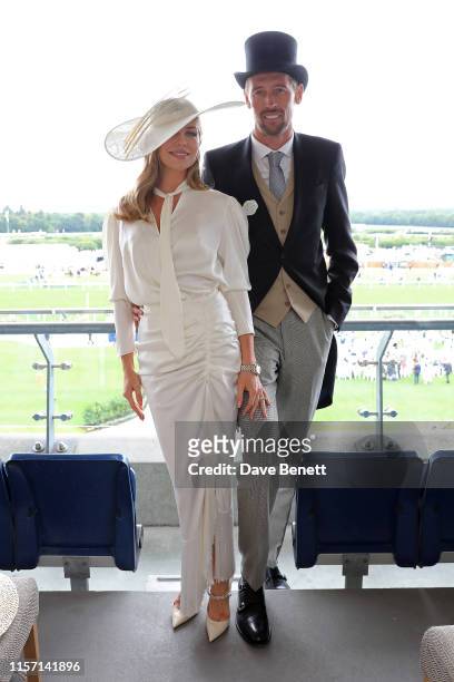 Abbey Clancy and Peter Crouch on day 3 of Royal Ascot at Ascot Racecourse on June 20, 2019 in Ascot, England.