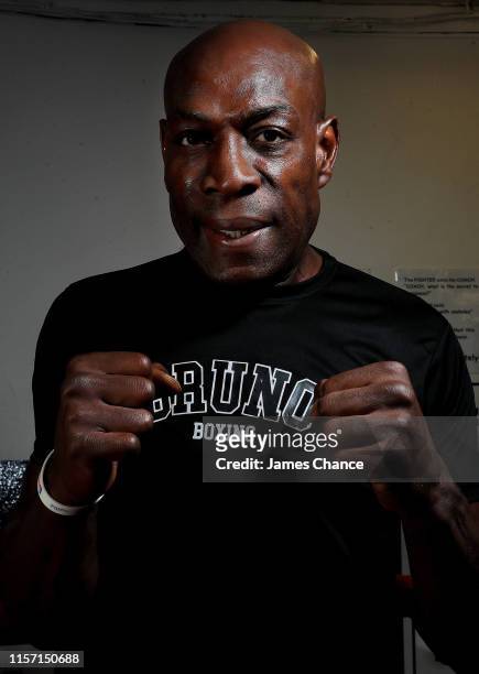 Frank Bruno poses for a portrait after the Media work out at Peacock Gym on June 20, 2019 in London, England.