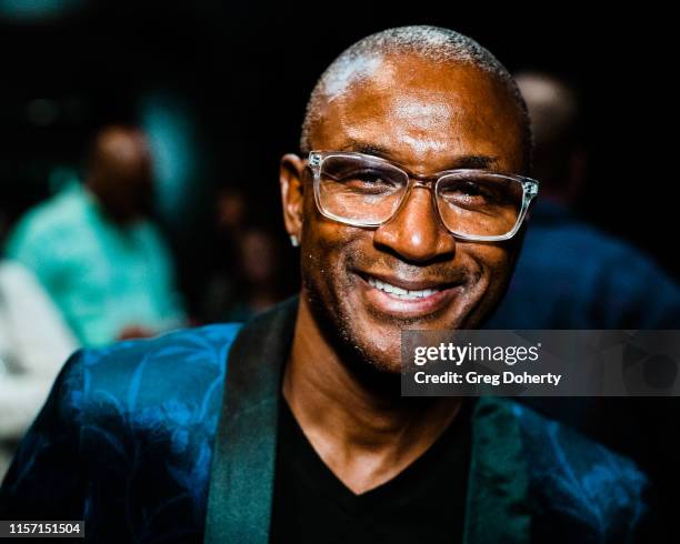 Comedian Tommy Davidson attends the Hands and Hearts of Hope Foundation Giveback with The Artists Project at An Evening Of Fun and Comedy at The...