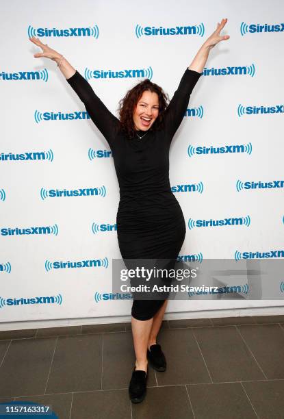 Actress Fran Drescher visits the SiriusXM Studios on June 20, 2019 in New York City.