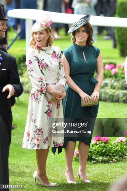 Autumn Phillips and Princess Eugenie of York attend day three, Ladies Day, of Royal Ascot at Ascot Racecourse on June 20, 2019 in Ascot, England.