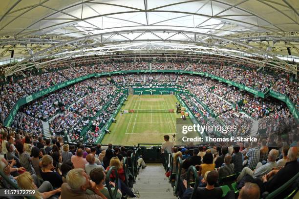 General view of the Center Court during day 4 of the Noventi Open at Gerry Weber Stadium on June 20, 2019 in Halle, Germany.