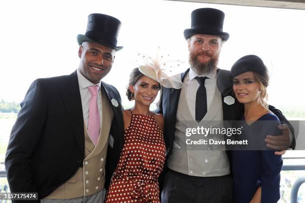 Glen Johnson, Laura Johnson, Marius Jensen and Kara Tointonon day 3 of Royal Ascot at Ascot Racecourse on June 20, 2019 in Ascot, England.