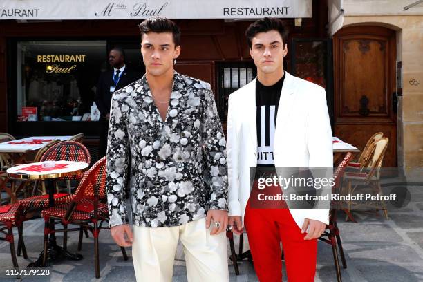 Dolan Twins attend the Louis Vuitton Menswear Spring Summer 2020 show as part of Paris Fashion Week on June 20, 2019 in Paris, France.