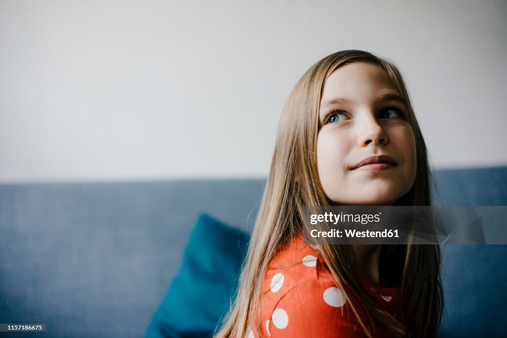 Portrait on confident girl at home