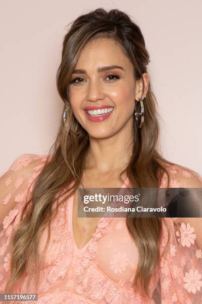 Jessica Alba attends a Meet & Greet event for the presentation of the Honest Beauty line at Douglas store in Milan on June 20, 2019 in Milan, Italy.