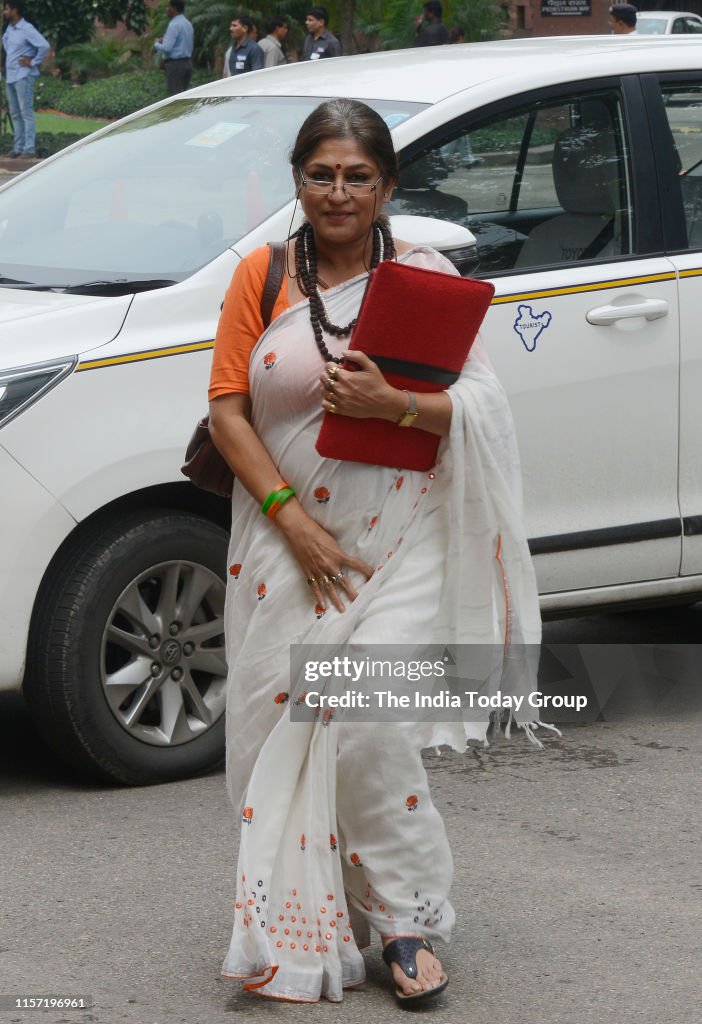 3 Roopa Roopa Ganguly arrives for the Budget Session at Parliament House in ...