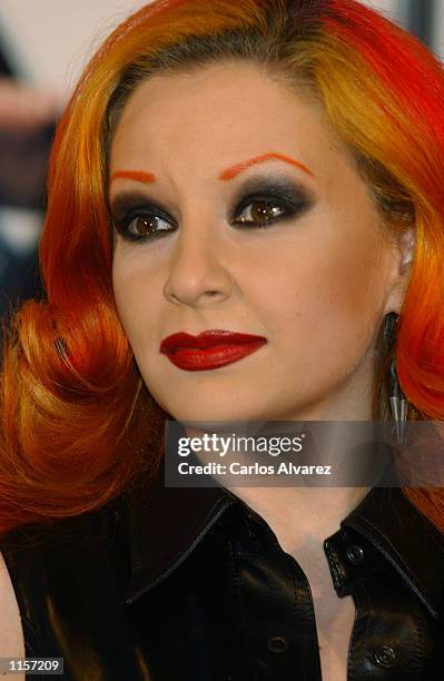 Singer Alaska attends the spanish premiere of the movie "Men in Black II" July 23, 2002 at Kinepolis Cinema in Madrid, Spain.