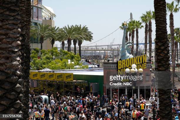 At Comic-Con" -- Pictured: NBC's 'Brooklyn Nine-Nine' activation at the Tin Fish, San Diego, Calif. On July 19, 2019 --