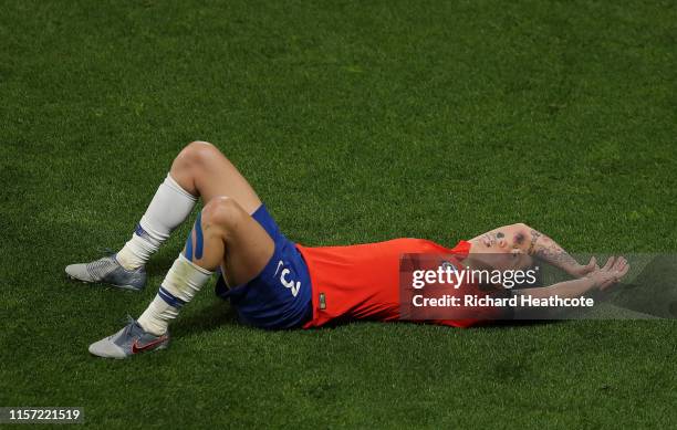Carla Guerrero of Chile looks dejected after the 2019 FIFA Women's World Cup France group F match between Thailand and Chile at Roazhon Park on June...