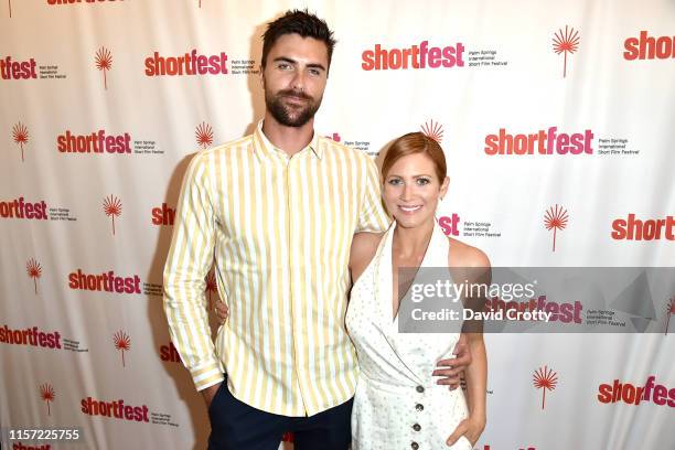 Tyler Stanaland and Brittany Snow attend the 25th Annual Palm Springs International ShortFest - Day 3 at Camelot Theatres on June 20, 2019 in Palm...