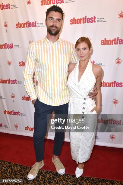 Tyler Stanaland and Brittany Snow attend the 25th Annual Palm Springs International ShortFest - Day 3 at Camelot Theatres on June 20, 2019 in Palm...