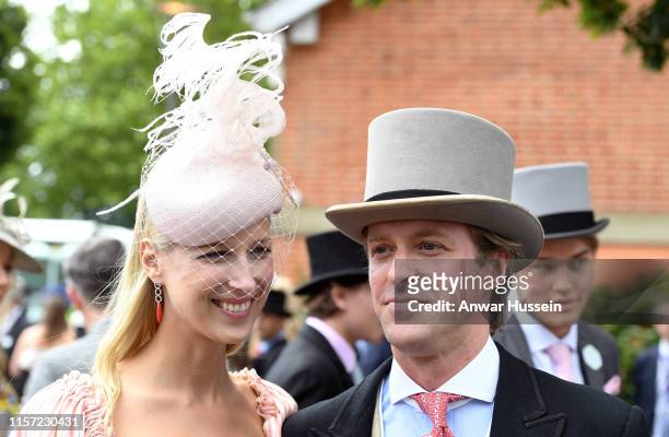 Lady Gabriella Windsor and husband Thomas Kingston attend Ladies Day at Royal Ascot on June 20, 2019 in Ascot, England.