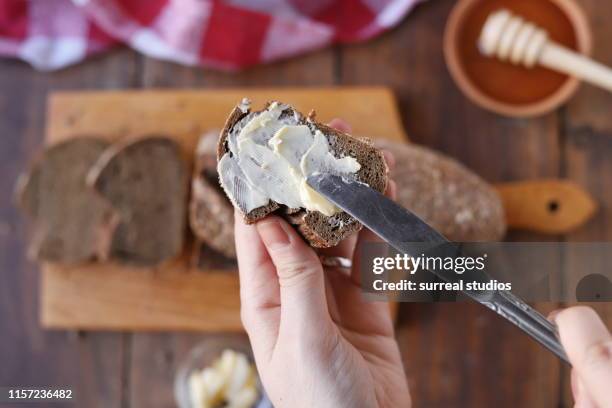 butter - homemade loaf of bread stock pictures, royalty-free photos & images