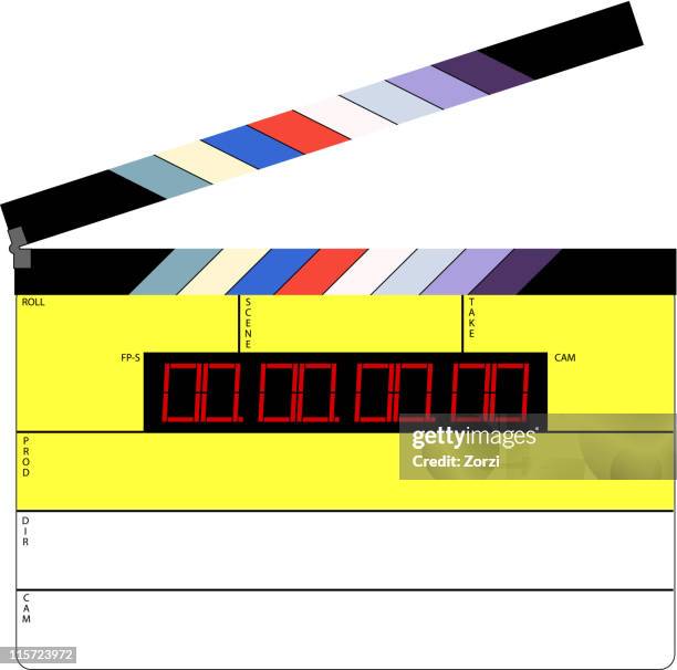clapboard - movie making stock illustrations
