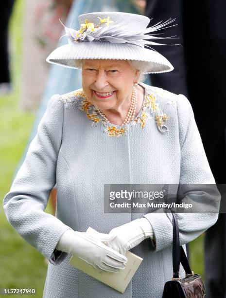 Queen Elizabeth II attends day three, Ladies Day, of Royal Ascot at Ascot Racecourse on June 20, 2019 in Ascot, England.