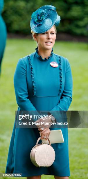 Zara Tindall attends day three, Ladies Day, of Royal Ascot at Ascot Racecourse on June 20, 2019 in Ascot, England.