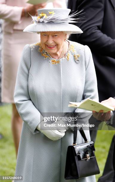 Queen Elizabeth II attends day three, Ladies Day, of Royal Ascot at Ascot Racecourse on June 20, 2019 in Ascot, England.