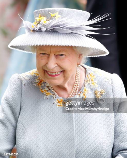 Queen Elizabeth II attends day three, Ladies Day, of Royal Ascot at Ascot Racecourse on June 20, 2019 in Ascot, England.