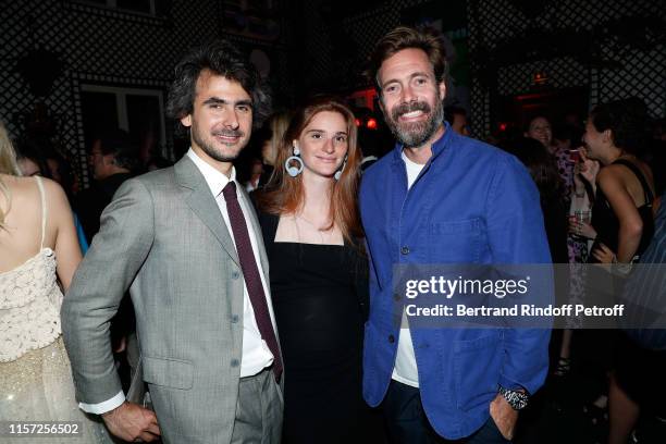 Emmanuel de Noailles, Laetizia Bemberg and Arthur de Kersauson attend Dinner Hosted In Honnour Of Alex Katz At The Art Gallery Thaddaeus Ropac And...