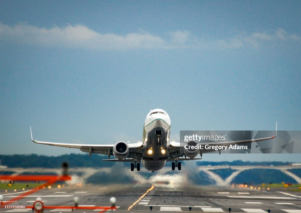 Commercial Jet Taking off from Reagan National Airport