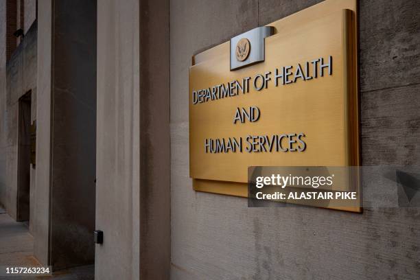 The US Department of Health and Human Services building is seen in Washington, DC, on July 22, 2019.