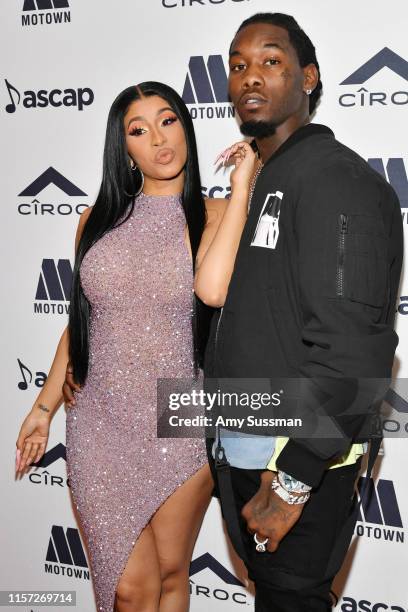 Cardi B and Offset attend 2019 ASCAP Rhythm & Soul Music Awards at the Beverly Wilshire Four Seasons Hotel on June 20, 2019 in Beverly Hills,...