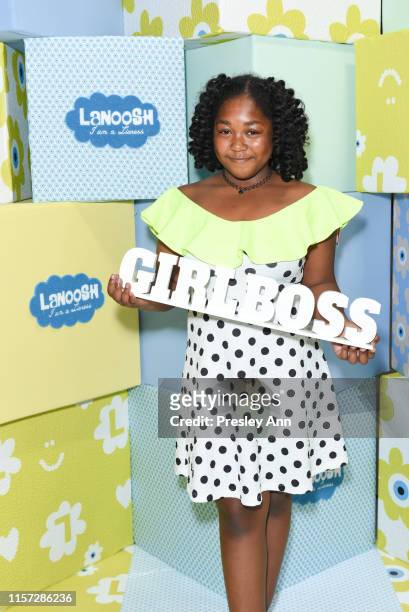 Jessica Adams attends LANOOSH grand opening event hosted by Disney star, Ava Kolker at LANOOSH on June 20, 2019 in Glendale, California.