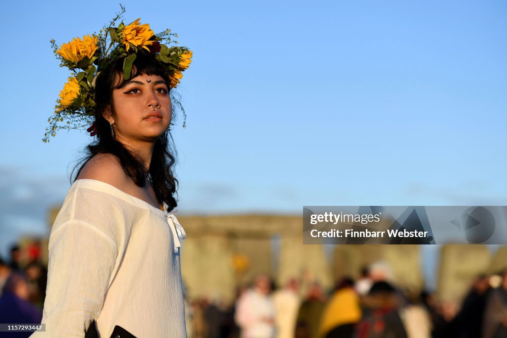 Celebrations Of The Summer Solstice Take Place At Stonehenge