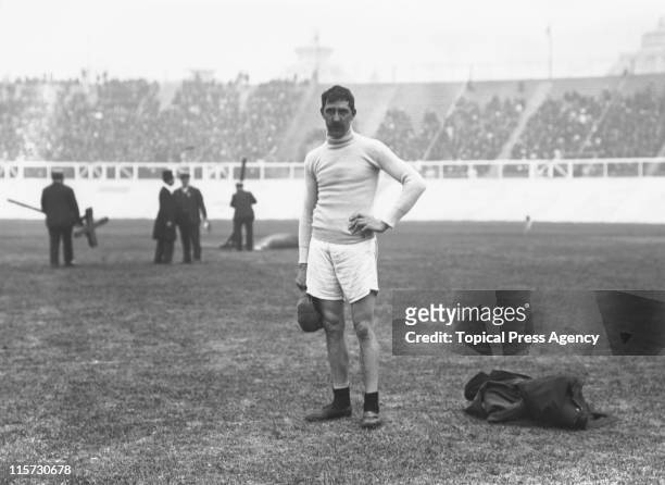 Irish athlete Cornelius Leahy during the British Amateur Athletic Association Championships in London, July 1908.