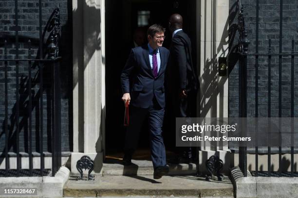 Business Secretary Greg Clark leaves a Cabinet meeting at Downing Street on July 23, 2019 in London, England. Ministers of Theresa May's Cabinet...