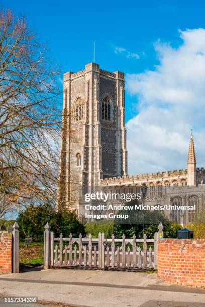 st peter and st paul's parish church, lavenham village, suffolk, england, uk. - lavenham church stock pictures, royalty-free photos & images