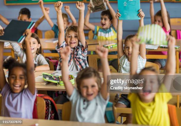 yay, the end of school is here! - finale celebration stock pictures, royalty-free photos & images