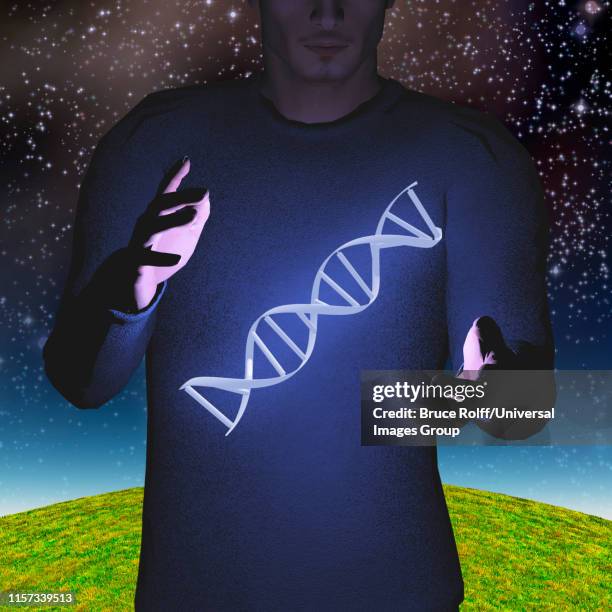 Dna Man Vector Man Controls Dna Strand High-Res Vector Graphic - Getty Images