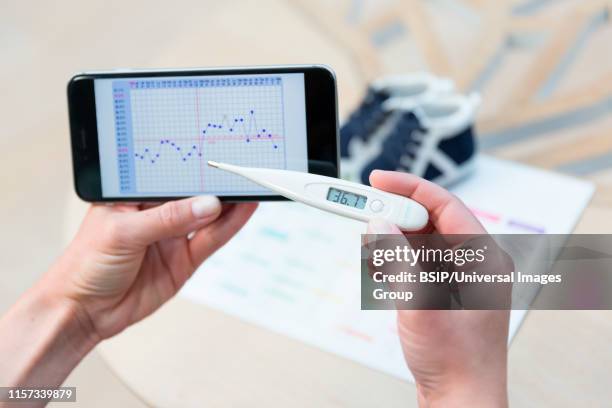 temperature chart for ovulation. - ovulação imagens e fotografias de stock