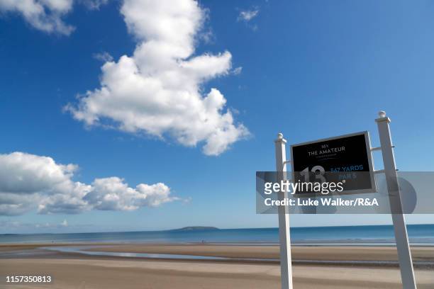 General view of the beach adjacent to the course during day five of the R&A Amateur Championship at Portmarnock Golf Club on June 21, 2019 in...