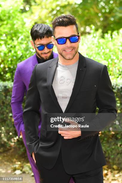 Ricky Martin and Jwan Yosef attend the Berluti Menswear Spring Summer 2020 show as part of Paris Fashion Week on June 21, 2019 in Paris, France.