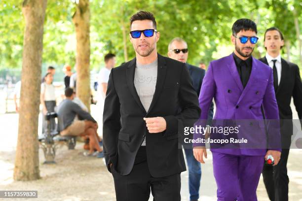 Ricky Martin and Jwan Yosef attend the Berluti Menswear Spring Summer 2020 show as part of Paris Fashion Week on June 21, 2019 in Paris, France.