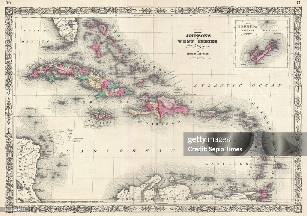 Johnson Map of the West Indies and Caribbean