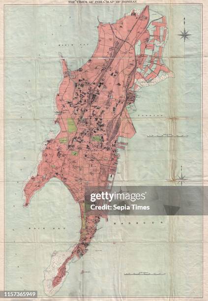 Times of India Map of Bombay, India