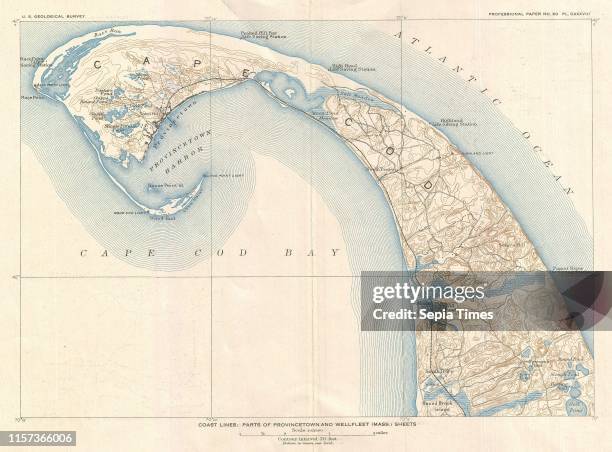 Geological Survey Map of Provincetown, Cape Cod, Massachusetts
